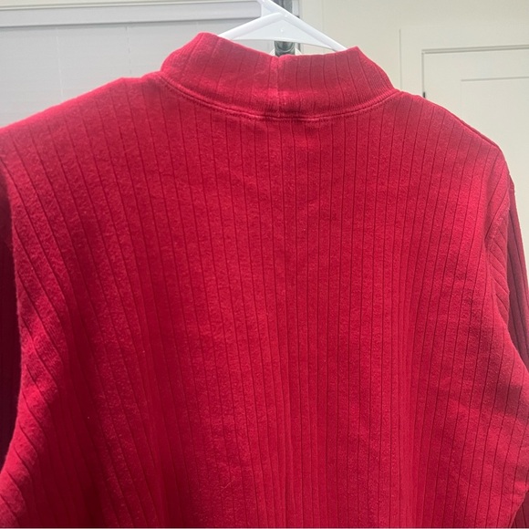 !SOLD! NORTHERN REFLECTIONS Red Turtleneck Women's Top Ribbed Sweater Large - Picture 5 of 6